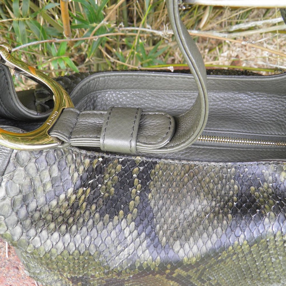 Gucci Greenwich Handbag Tote Python Leather - Picture 5 of 16